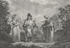 RUSSIA. Peasant woman-Fortune-teller c1770 old antique vintage print picture