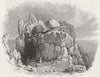 CORNWALL. The Logan Rock 1831 old antique vintage print picture
