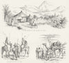 ETHIOPIA. Mt Mamrat mother grace; Christians Shoa c1849 old antique print