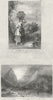 DRACHENFELS. Going to market; Rolandseck, Rhine c1840 old antique print