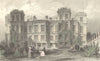DERBYS. Hardwick Hall, Derbyshire c1840 old antique vintage print picture