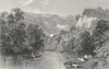 DERBYS. Matlock, Derbyshire c1840 old antique vintage print picture