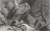FRANCE. Val Isere, Tignes(Savoie) c1838 old antique vintage print picture
