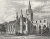 OXON. Oxford cathedral NW view 1836 old antique vintage print picture
