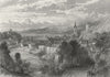 SWITZERLAND. Laufenburg. Germany. Roberts 1875 old antique print picture