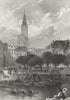 FRANCE. Strasbourg. Germany  1875 old antique vintage print picture