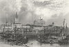 GERMANY. Cologne. Roberts 1875 old antique vintage print picture