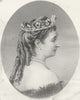 FRANCE. Eugenie, Empress Regent of. Germany  1875 old antique print picture
