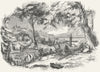 ISLE OF WIGHT. Ryde. IOW. wood engraved Style 1860 old antique print picture