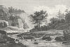 GOTTERON. River Friburg. Swiss FRIBORG. Sparrow 1810 old antique print picture