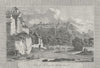 SWITZERLAND. Friburg in. Sparrow view river bridge 1827 old antique print