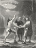 SWITZERLAND. Oath of 3 Swiss. Payne river Trees 1847 old antique print picture