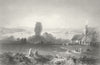 ROMANIA. Lozorney Trajan's bridge Danube. Gibbon 1850 old antique print
