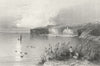 BULGARIA. Nikopol. Gibbon Sea Ships birds Buildings 1850 old antique print