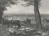 LONDON. Harrow. Mddx. Fullarton-Finden 1850 old antique vintage print picture