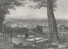 LONDON. Harrow. Mddx. Fullarton-Finden 1850 old antique vintage print picture
