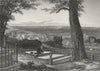 LONDON. Harrow. Mddx. Fullarton-Finden 1850 old antique vintage print picture