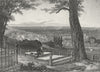 LONDON. Harrow. Mddx. Fullarton-Finden 1850 old antique vintage print picture