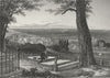 LONDON. Harrow. Mddx. Fullarton-Finden 1850 old antique vintage print picture
