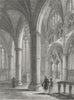 LINCS. Lincoln cathedral Chancel 1836 old antique vintage print picture