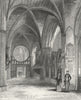 OXON. Oxford cathedral North Aisle of Choir 1836 old antique print picture