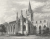 OXON. Oxford cathedral NW view 1836 old antique vintage print picture