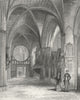OXON. Oxford cathedral North Aisle of Choir 1836 old antique print picture