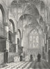 OXON. Oxford cathedral Choir 1860 old antique vintage print picture
