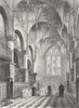 OXON. Oxford cathedral Choir 1836 old antique vintage print picture