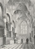 OXON. Oxford cathedral Choir 1851 old antique vintage print picture