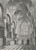 OXON. Oxford cathedral Choir 1836 old antique vintage print picture