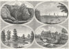 LEICESTER. Swithland Slate Pit; Normanton; Belgrave 1791 old antique print