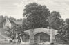 PONTYPOOL. Monmouth. Samuel bridge Women Wash river 1873 old antique print