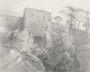 LINCOLN. W side Walls Castle. city cathedral 1827 old antique print picture