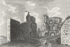 ABERGAVENNY. Castle, Monmouthshire. Monmouth Grose 1784 old antique print