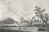 ABERGAVENNY. Castle, Monmouthshire. Monmouth Grose 1784 old antique print