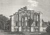 MONMOUTH. Lantony Monastery, Monmouthshire. Grose 1784 old antique print