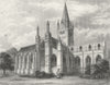 OXON. Oxford cathedral NW view 1837 old antique vintage print picture