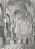 OXON. Oxford cathedral Choir 1837 old antique vintage print picture