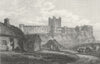 NORTHUMBS. Bamburgh Castle. Girtin Horse 1873 old antique print picture