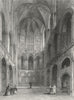 NORFOLK. Norwich cathedral east end of choir 1860 old antique print picture
