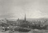 NORFOLK. Norwich cathedral Hill 1860 old antique vintage print picture