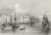 NORFOLK. Quay, Yarmouth. Finden-Bartlett 1842 old antique print picture