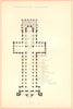 CAMBS. Peterborough cathedral 1850 old antique vintage print picture