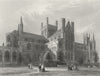 CAMBS. Peterborough cathedral NE view 1860 old antique vintage print picture