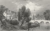 MELTON MOWBRAY. Club House, Leicestershire. Allom 1836 old antique print