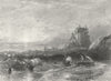 LINDISFARNE. Holy Island Castle, St Cuthberts 1842 old antique print picture