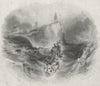 TYNEMOUTH. Priory & Lighthouse lifeboat. Finden  1842 old antique print