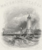 NORTHUMBS. Entry to Berwick. Finden  1842 old antique vintage print picture