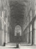 CAMBS. Peterborough cathedral nave 1836 old antique vintage print picture